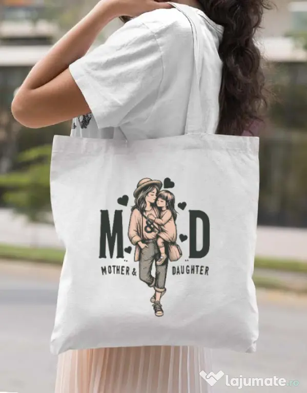 Sacosa din panza M&D 04 Alb