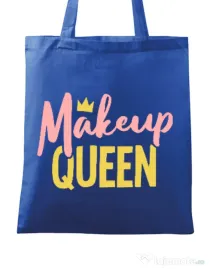 Sacosa din panza Makeup queen Albastru regal
