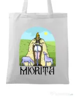 Sacosa din panza Miorita Alb
