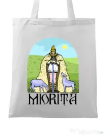 Sacosa din panza Miorita Alb