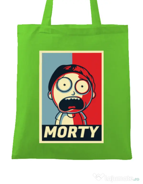 Sacosa din panza Morty Verde mar