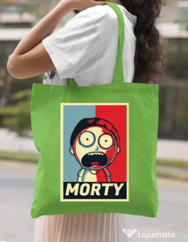 Sacosa din panza Morty Verde mar