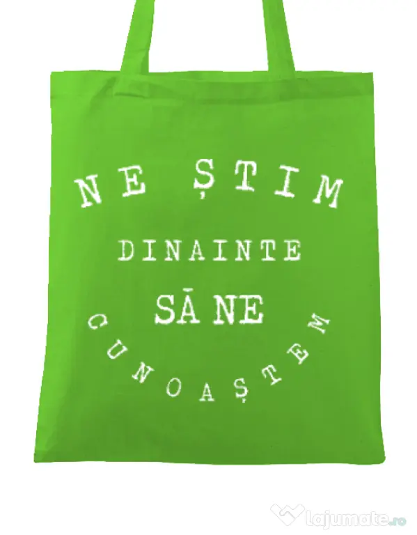 Sacosa din panza Ne stim II Verde mar