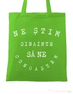Sacosa din panza Ne stim II Verde mar