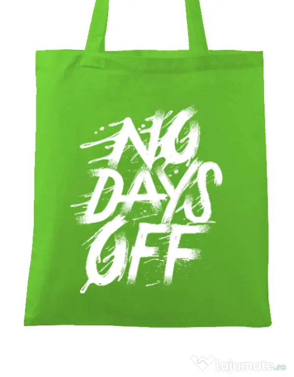 Sacosa din panza No days off Verde mar