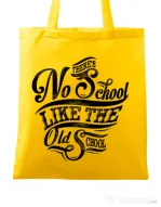Sacosa din panza Old school typography Galben