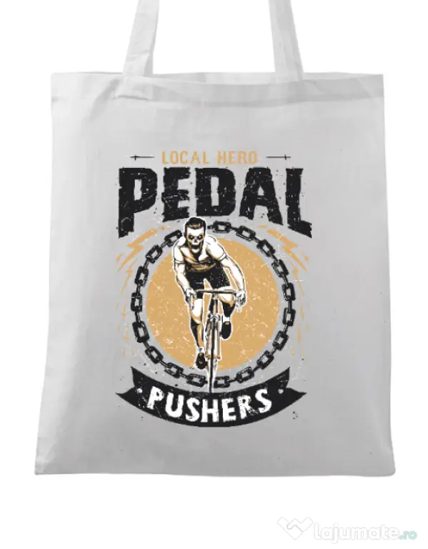 Sacosa din panza Pedal pushers Alb