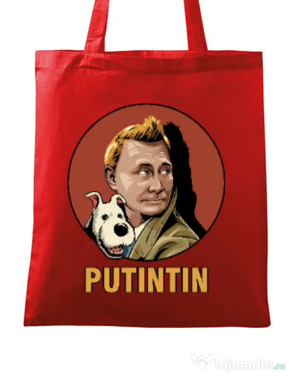 Sacosa din panza Putin Tin Rosu