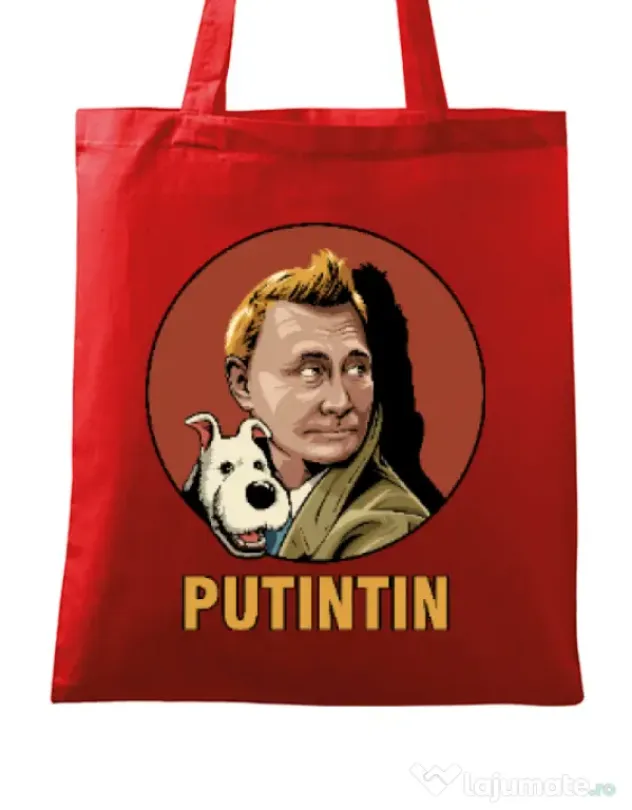 Sacosa din panza Putin Tin Rosu