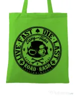 Sacosa din panza Road rash Verde mar