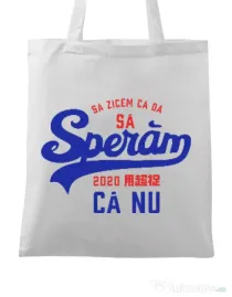 Sacosa din panza Sa zicem ca da Alb