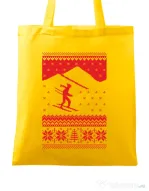 Sacosa din panza Ski trip Galben