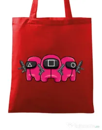 Sacosa din panza Squid Squad Rosu