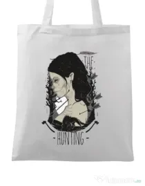 Sacosa din panza The hunting Alb