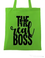 Sacosa din panza The real boss Verde mar
