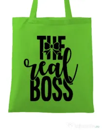 Sacosa din panza The real boss Verde mar