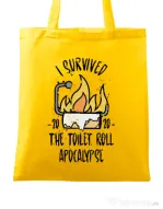 Sacosa din panza Toilet roll apocalypse Galben