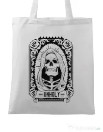 Sacosa din panza Unholy Alb