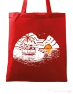 Sacosa din panza Van beach Rosu