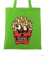 Sacosa din panza Zombie French Fries Verde mar