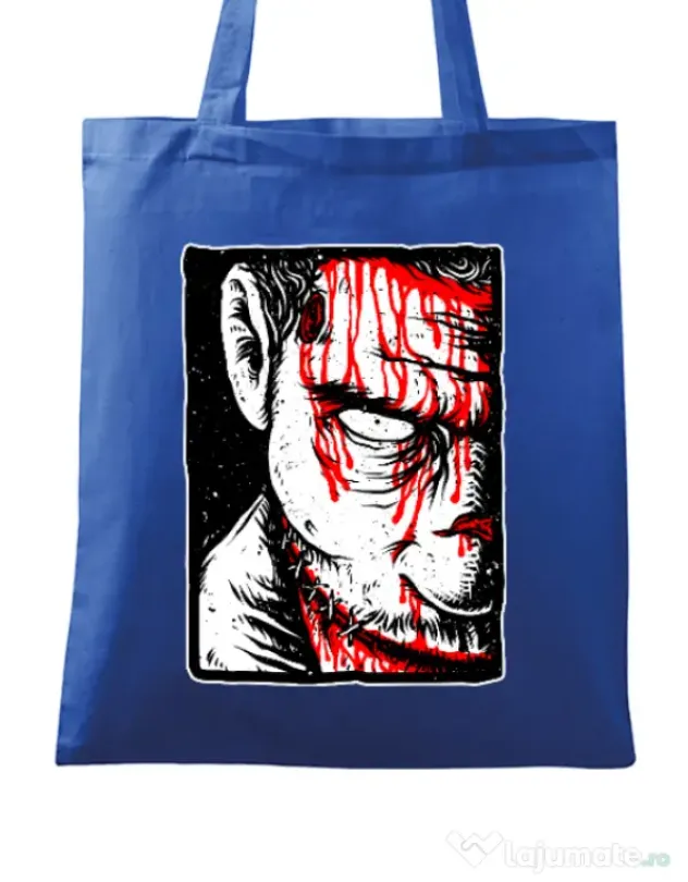 Sacosa din panza Zomblood Albastru regal