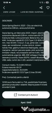 Dacia spring  65CP echiparea de top extrim 