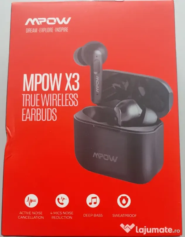 Casti audio true wireless BT - MPOW X3