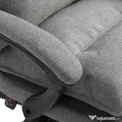Scaun de birou ergonomic Vinsetto cu inclinare si masaj in 6 Puncte, inaltime reglabila, 70x62x120-130 cm, Gri | Aosom Romania