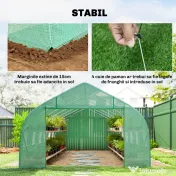 Outsunny Sera gradina, tip tunel, sera pentru plante, legume, fructe si structura din otel, Verde | Aosom Romania