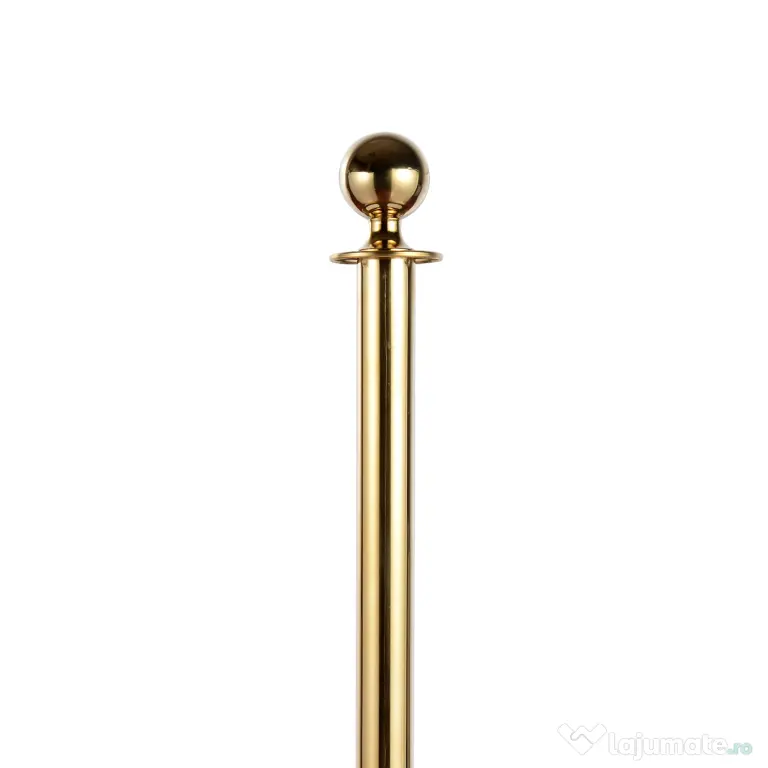 Separator de coloane format din 2 stalpi din otel inoxidabil si un cablu de flanela Ф32x95cm auriu, rosu HOMCOM | Aosom Romania