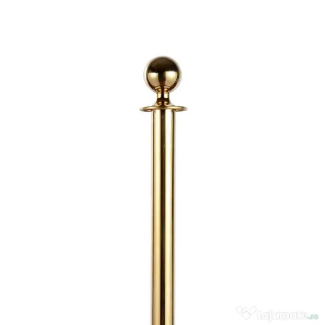 Separator de coloane format din 2 stalpi din otel inoxidabil si un cablu de flanela Ф32x95cm auriu, rosu HOMCOM | Aosom Romania