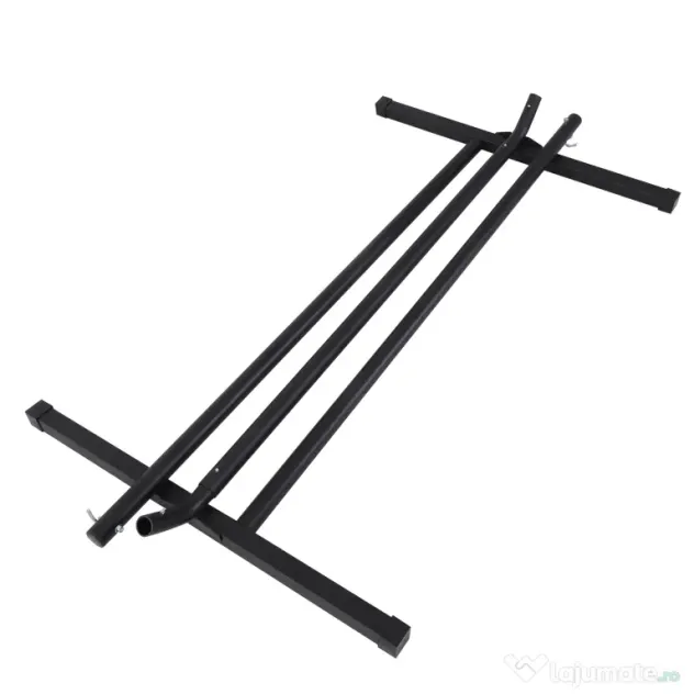 Outsunny Suport pentru Hamac, Capacitate Maximă 150Kg, Structură din Metal Rezistent, Negru, 360x92x115cm | Aosom Romania