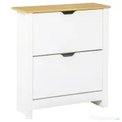 HOMCOM Dulap Hol, Capacitate 12 Perechi Max, dulap pantofi cu 2 Rafturi Reglabile și Detașabile, 72x26x80 cm, Alb | Aosom Romania 