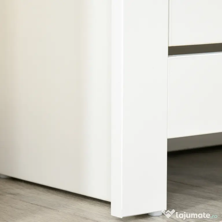 HOMCOM Dulap Hol, Capacitate 12 Perechi Max, dulap pantofi cu 2 Rafturi Reglabile și Detașabile, 72x26x80 cm, Alb | Aosom Romania