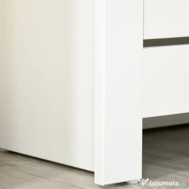HOMCOM Dulap Hol, Capacitate 12 Perechi Max, dulap pantofi cu 2 Rafturi Reglabile și Detașabile, 72x26x80 cm, Alb | Aosom Romania