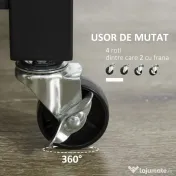 Carucior de bucatarie HOMCOM cu suport de pahare, sertar, rafturi, 4 roti | Aosom RO 