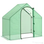 Outsunny Sera Cabina Portabila 6' x 3' x 6', Folie PE, Sera de Gradina cu Cadru de Otel, Usa cu Fermoar, Aerisire Superioara, pentru Flori, Legume, Puieti, Plante Tropicale, Verde