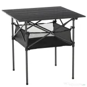 Outsunny Masă de Camping Pliabilă, Ușor de Transportat, Include Geantă de Călătorie, 70x70x69cm, Negru | Aosom Romania