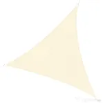 Outsunny Cort parasolar triunghiular- Cort tip velă - Anti UV - Crem - 5x5x5m
