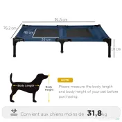 PawHut sezlong pentru caini de maxim 50kg, 92x76x18 cm | Aosom Romania 