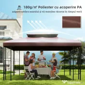 Acoperiș de Schimb Outsunny pentru Foisor, Impermeabil Dublu strat 3x4m | Aosom Romania 
