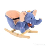 HOMCOM Balansoar elefant 60x33x45cm, albastru