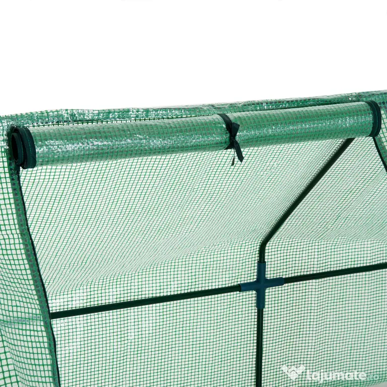 Outsunny sera gradina cu prelata, 270x90x90cm, verde | Aosom Romania