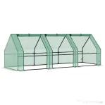 Outsunny sera gradina cu prelata, 270x90x90cm, verde