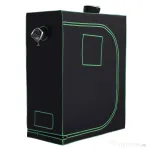 Outsunny Seră Hidroponică din Mylar cu Orificii de Aerisire Reglabile pentru Cultivare la Interior, 120x60x150cm, Negru