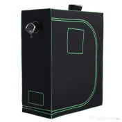 Outsunny Seră Hidroponică din Mylar cu Orificii de Aerisire Reglabile pentru Cultivare la Interior, 120x60x150cm, Negru 