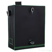 Outsunny Seră Hidroponică din Mylar cu Orificii de Aerisire Reglabile pentru Cultivare la Interior, 120x60x150cm, Negru 