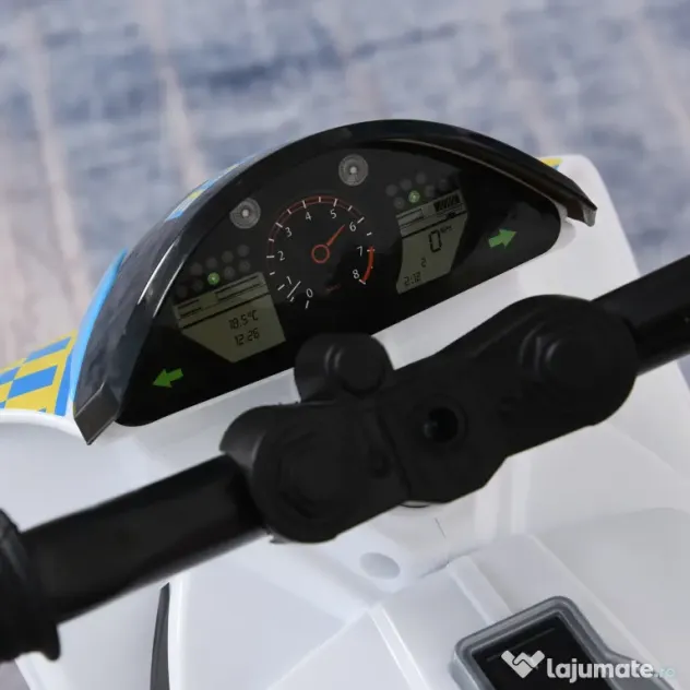HOMCOM Motocicletă pentru Copii 18-36 Luni cu 3 Roți, Muzică și Faruri, 74x39x48 cm, Albastru Deschis | Aosom Romania