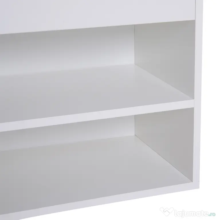 HOMCOM Dulap pentru Pantofi, Bancă cu Scaun Căptușit, Rabatabil, pentru Hol, 80x30x47 cm, Alb | Aosom Romania