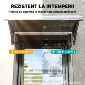Outsunny Copertină de Exterior Impermeabilă și Anti-UV, din Policarbonat, Polipropilenă și Aluminiu, 75x100x23 cm, Maro și Negru 